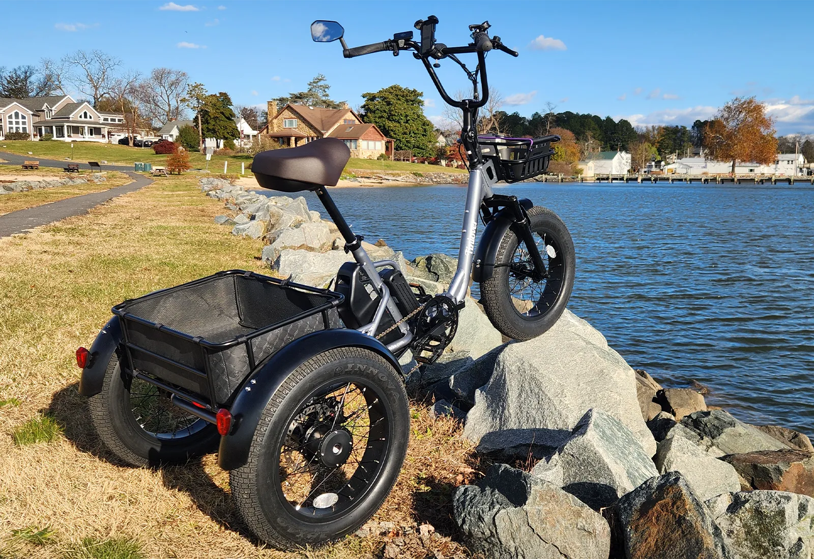 Creek Pro Electric Passenger Trike for 2 Adults/Seniors