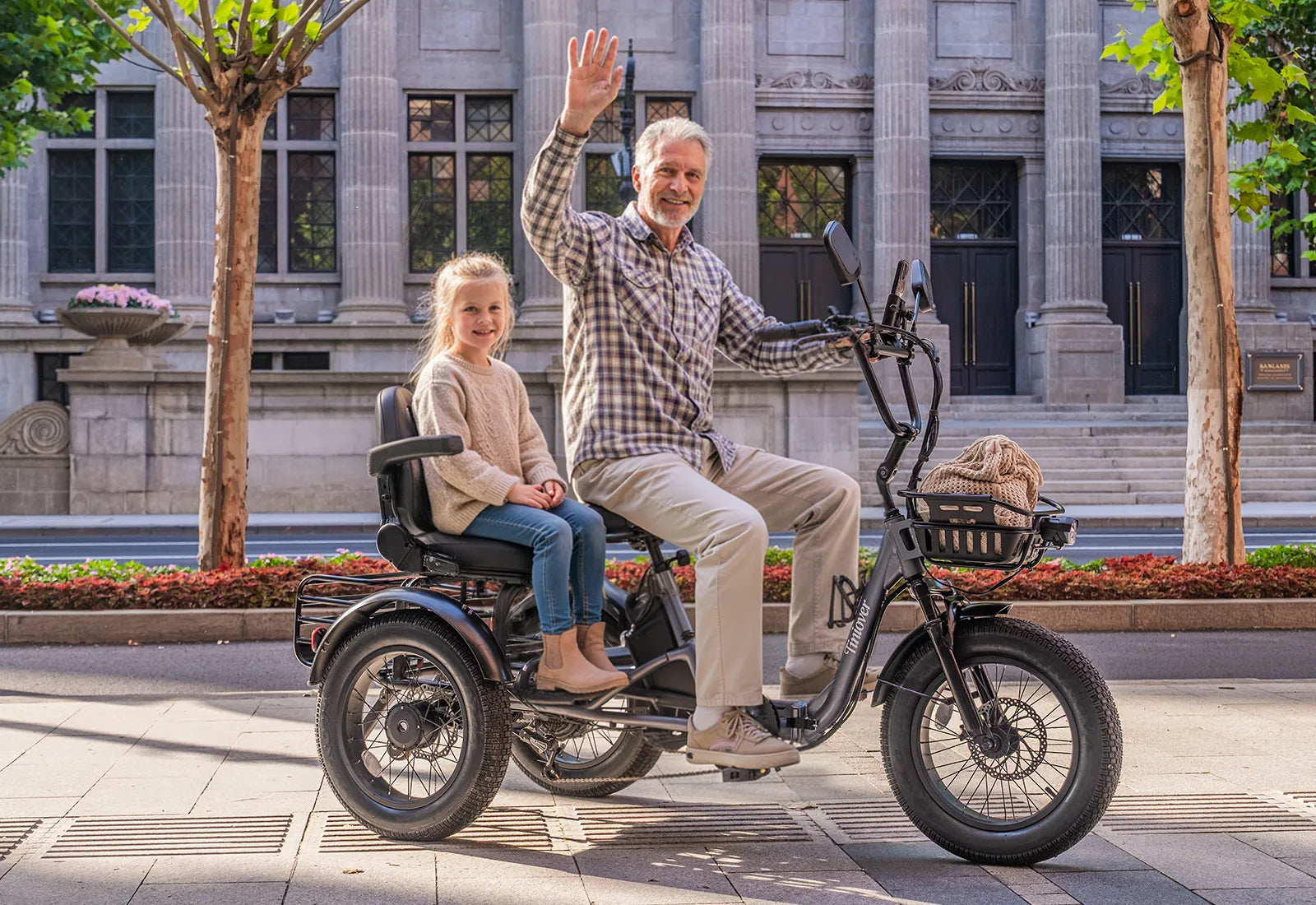 Creek Pro Electric Passenger Trike for 2 Adults/Seniors