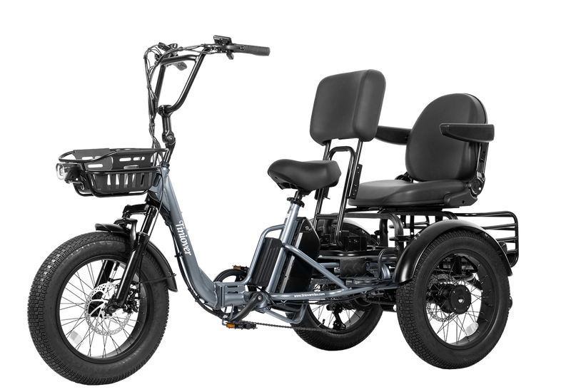 Creek Pro Passenger Electric Trike for 2 Adults/Seniors