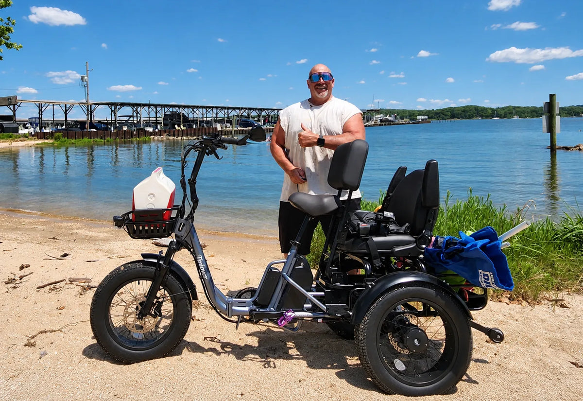 Creek Pro Electric Passenger Trike for 2 Adults/Seniors