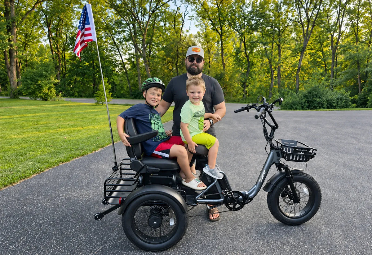 Creek Pro Electric Passenger Trike for 2 Adults/Seniors
